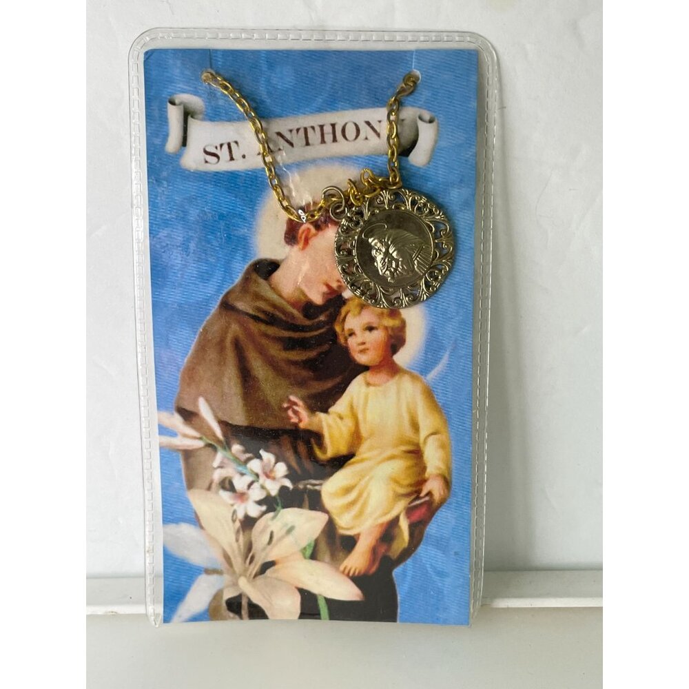 Saint Anthony Medal Necklace & Saint Of Miracles Prayer